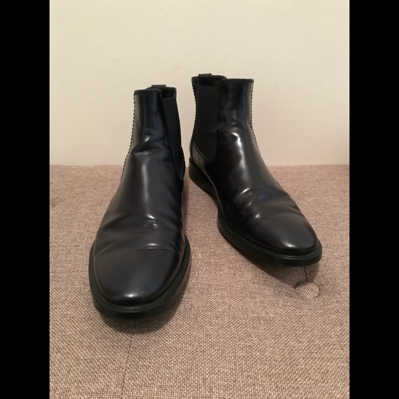 Tod’s | Leather Ankle Boots | Midnight Blue - Picture 1 of 9